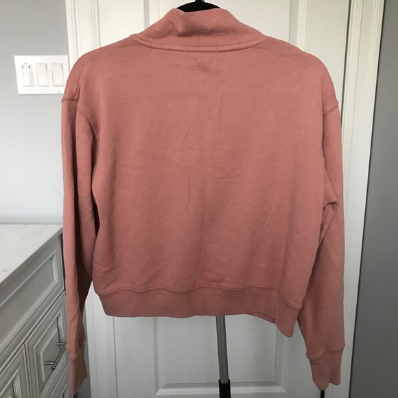 Aerie Quarter-Zip Cropped Sweatshirt - Picture 4 of 4